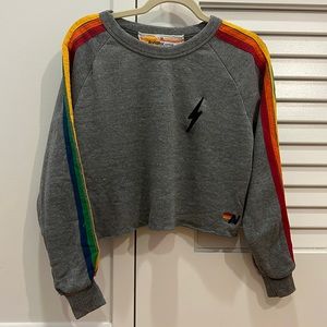 Aviator Nation Classic Cropped Bolt Sweatshirt